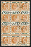 Zypern, Sauber Gestempelter 12er-Block 10 Pa.  - Other & Unclassified