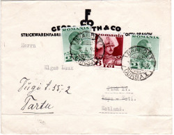 Rumänien 1935, 6+2x2 L. Auf Firmen Brief V. Brasov N. Estland. - Andere & Zonder Classificatie