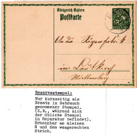 Bayern 1913, Reservestpl. DINKELSCHERBEN R Auf Karte M. 5 Pf. V. Oberschöneberg - Covers & Documents