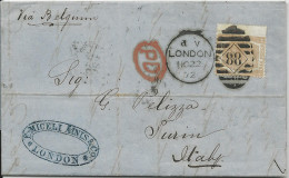 GB 1872, 6d Auf Brief V. London N. Italien. - Other & Unclassified