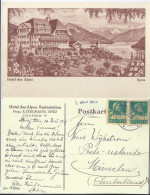 Spiez 1929, Restaurant Hotel Des Alpes, Gebr. Sw AK. #628 - Other & Unclassified