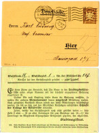 Bayern 1907, Gebr. 3 Pf. Privat Ganzsache Wahlkarte Des Stadtmagistrats München - Postal  Stationery