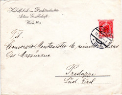 Österreich 1907, Gebr. 10 H. Privatganz Brief Kabelfabrik U. Drahtindustrie Wien - Storia Postale