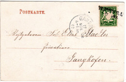 Bayern 1902, L2-Aushilfstpl. VILSBIBURG I. Klar Auf Karte M. 5 Pf. - Cartas & Documentos
