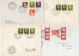 Grönland, 4 Briefe M. Stempeln V. Kleineren Postanstalten - Altri & Non Classificati