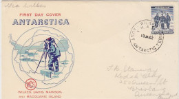 AAT Mawson FDC Ca Wilkes 10 JAN 1962  (59894) - FDC