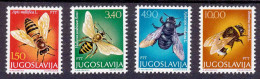 Yugoslavia 1978 Fauna Insects Bee Apis Mellifera Halictus Scabiosa Xylocopa Violacea Bombus Tersestris, Set MNH - Abejas