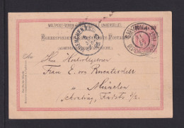 1896 - 20 P. Überdruck-Ganzsache Ab SMYRNA Nach München - Oostenrijkse Levant