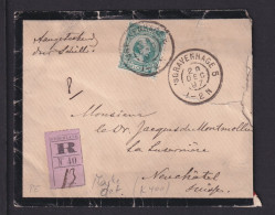 1897 - 22 1/2 C. Auf Einschreib-Trauerbrief Ab 'sGravenhage Nach Der Schweiz - Rechts Öffnungsmängel - Briefe U. Dokumente