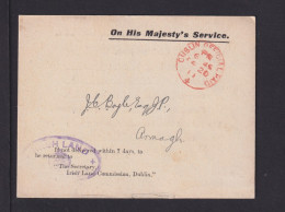 1911 - Dienstkarte Mit Vordruck - Ab Dublin - Storia Postale