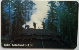 Sweden 60Mk. Chip Card - Charcoal Pit - Suecia