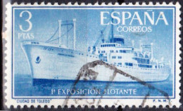 1956 - ESPAÑA - EXPOSICION FLOTANTE BUQUE CIUDAD DE TOLEDO - EDIFIL 1191 - Used Stamps