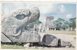 MEXIQUE. MEXICO (ENVOYE DE). YUCATAN . CHICHEN-ITZA " TEMPLE OF THE JAGUAR  " .ANNEE 1988+ TEXTE + TIMBRES. - México