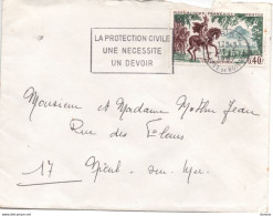 1967  La Protection Cvile, Une Nécessité, Un Devoir, Cachet De Paris, Rue De L'Epée De Bois - Mechanical Postmarks (Advertisement)