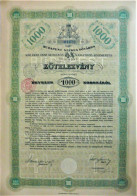 Ville Capitale De Budapest - Oblig. De 1000 Couronnes 4% (1897) - Sonstige & Ohne Zuordnung