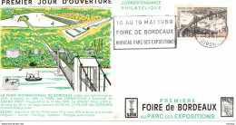 1969 Foire De Bordeaux,, Cachet De Bordeaux - Oblitérations Mécaniques (flammes)