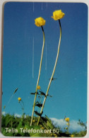 Sweden 30Mk. Chip Card - Globe Flower - Smorbollar - Suecia