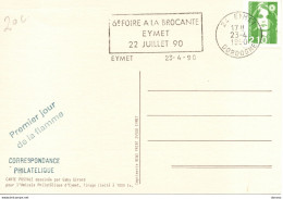 1990 40 Foire à La Brocante, Cachet D'Emeyt - Oblitérations Mécaniques (flammes)