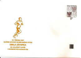 COB 5 B 327a, B Czech Republic Emil Zatopek, Burial In Roznov 2001 - Atletismo