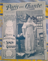 REVUE PARIS QUI CHANTE 1905 N°145 PARTITIONS NUMERO SPECIAL MADAME SIMON GIRARD - Spartiti