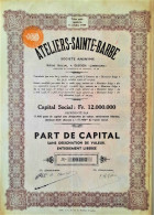 S.A. Ateliers-Sainte-Barbe -part De Capital  (Eisden) - Otros & Sin Clasificación