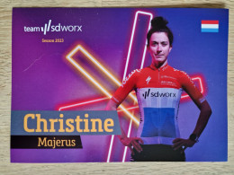 Card Christine Majerus - Team SDWorx - SD Worx - 2023 - National Champion - Women - Cycling - Cyclisme - Ciclismo - Cyclisme