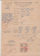 CAMBODIA  DOCUMENT   BIRTH CERTIFICATE 1962    Réf  LT - Documents Historiques