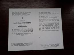 Ludovicus Swiggers ° Beerzel 1921 + Bonheiden 1988 X Anna Bosmans (Fam: Seymus - Nieuwenhuys) - Obituary Notices