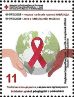 NMK 2023-ZZ03 RED CROSS SIDA, NORTH MACEDONIA, 1v, MNH - Nordmazedonien