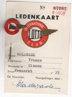 Ledenkaart International Lotto Club - Tienen - With Pin - Historical Documents