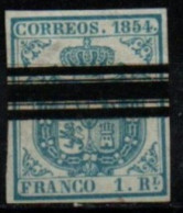 ESPAGNE 1854  AMINCI-THINNED - Unused Stamps