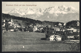 AK Kitzbühel /Tirol, Ortsansicht Mit Dem Kaisergebirge  - Other & Unclassified