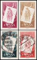 1956 - ESPAÑA - PRO INFANCIA HUNGARA - EDIFIL 1200,1201,1203,1204 - Oblitérés