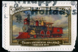VEREINIGTE STAATEN ETATS UNIS USA 2019 TRANSCONTINENTAL RAILWAY LOCOMOTIVE NO119 F USED ON PAPER SC 5380 MI 5591 YT 5211 - Used Stamps