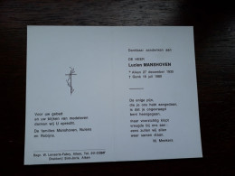 Lucien Manshoven ° Alken 1935 + Genk 1989 (Fam: Nulens - Robijns) - Obituary Notices