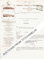 Lettre Illustrée 1941- HAINE-SAINT-PIERRE - FORGES-USINES & FONDERIES - Locomotives, Tenders, Wagons, - Altri & Non Classificati