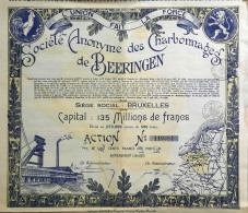 S.A. Des Charbonnages De Beeringen - Action - 1931 - Mines