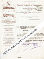 Lettre Illustrée 1941- HAINE-SAINT-PIERRE - FORGES-USINES & FONDERIES - Locomotives, Tenders, Wagons, - Altri & Non Classificati