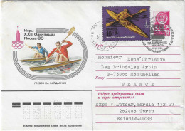 1980 Jeux Olympiques De Moscou: Les épreuves De Kayak: Entier Postal Voyagé - Summer 1980: Moscow