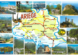 09 - Ariège - Carte Géographique - Multivues - Other & Unclassified