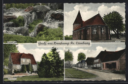 AK Barskamp /Kr. Lüneburg, Forsthaus, Hünengrab, Ortspartie  - Hunting