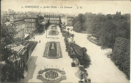 BORDEAUX , Jardin Public , La Terrasse , + Cachet Rouge " AERONAUTIQUE MILITAIRE , TERRAIN D'AVIATION " , µ - Bordeaux