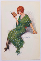 Illustrateur Italien A. BERTIGLIA - Série CCM 2043 - 2 Cartes Postales - Femme - Livre - Glamour - Parfait état - Bertiglia, A.
