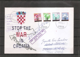 Croatie ( Lettre De 1992 De Zagreb Vers Solin Et Réexpédiée à Voir) - Croatia