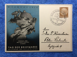 DR - PP122 C75/01 - Tag Der Briefmarke - SST "Berlin Fahrbares Postamt 8.1.1938" (1ZKPVT043) - Entiers Postaux Privés
