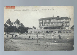 CPA - 33 - Côte D'Argent - Arcachon - La Plage Devant L'Hôtel Du Moulleau - Animée - Circulée En 1914 - Arcachon