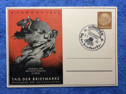 DR - PP122 C75/02 - Tag Der Briefmarke - SST "München Hauptstadt Der Bewegung 9.1.1938" (1ZKPVT044) - Interi Postali Privati