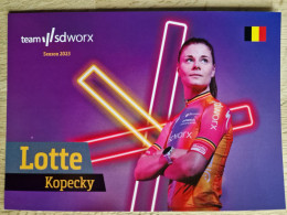 Card Lotte Kopecky - Team SDWorx - SD Worx - 2023 - Cycling - Cyclisme - Ciclismo - Wielrennen - Cyclisme