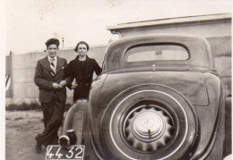 Photo Vintage Paris Snap Shop -couple Voiture Car - Automobiles