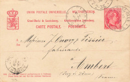 LUXEMBOURG - ENTIER POSTAL - Circulé - 1897. - 1895 Adolphe De Profil